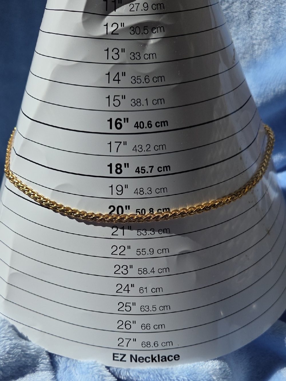 Vintage Avon Gold Tone Rope Chain Necklace - 20 " Pre Owned